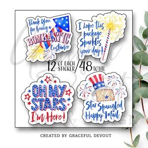 🇺🇸Fourth of July Bombastic Sticker Variety Pack [GD79-48]
